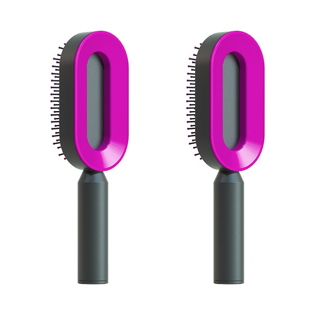 Brosse démêlante autonettoyante NOVIA · Lot de 2 / Violet